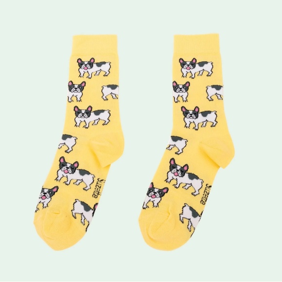 Coucou Suzette French Bulldog Socks NWT - Picture 1 of 3